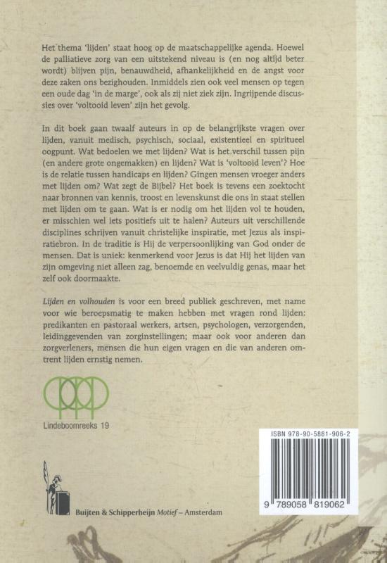 Achterkant van Lijden en volhouden