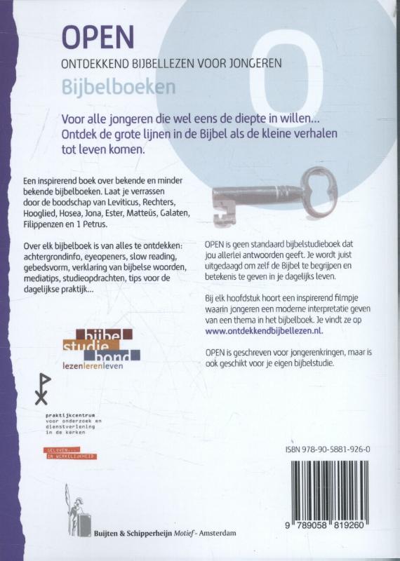 Achterkant van Bijbelboeken
