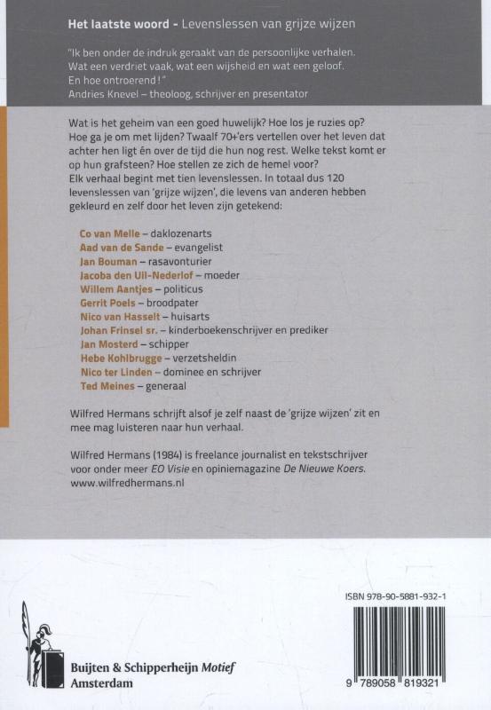 Achterkant van Het laatste woord