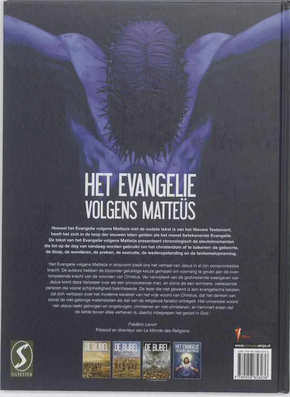 Achterkant van Het evangelie van Matteus
