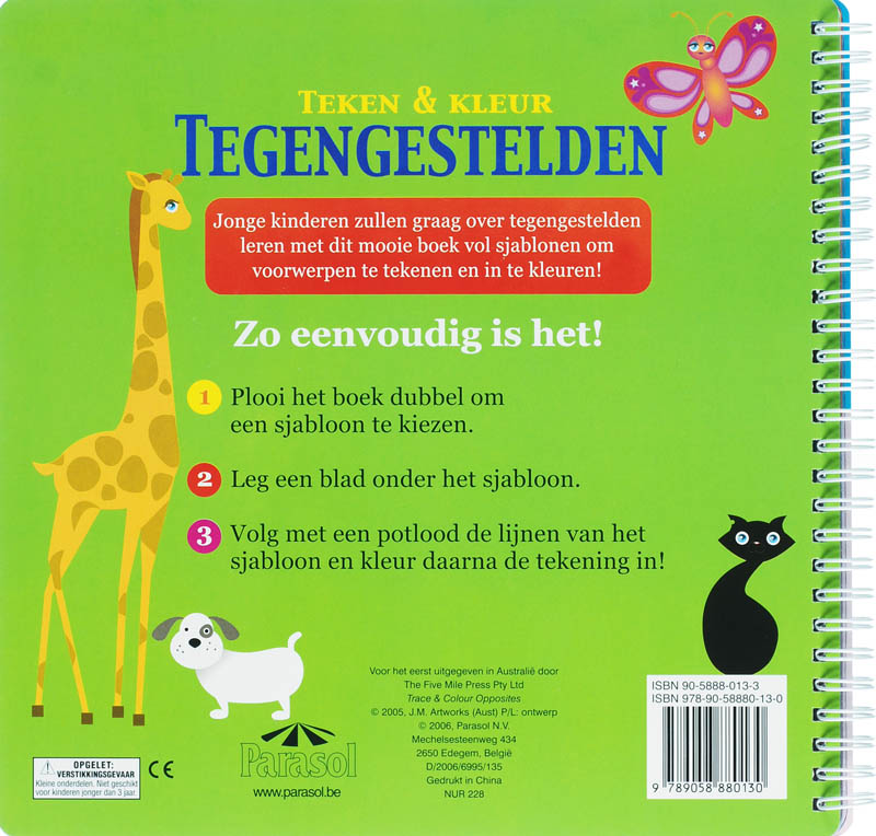 Achterkant van Teken en kleur tegengestelden