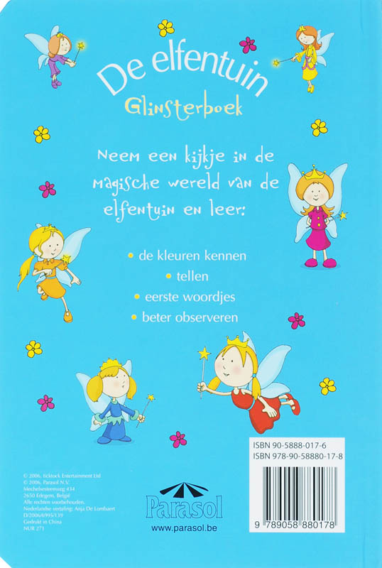 Achterkant van Glinsterboek