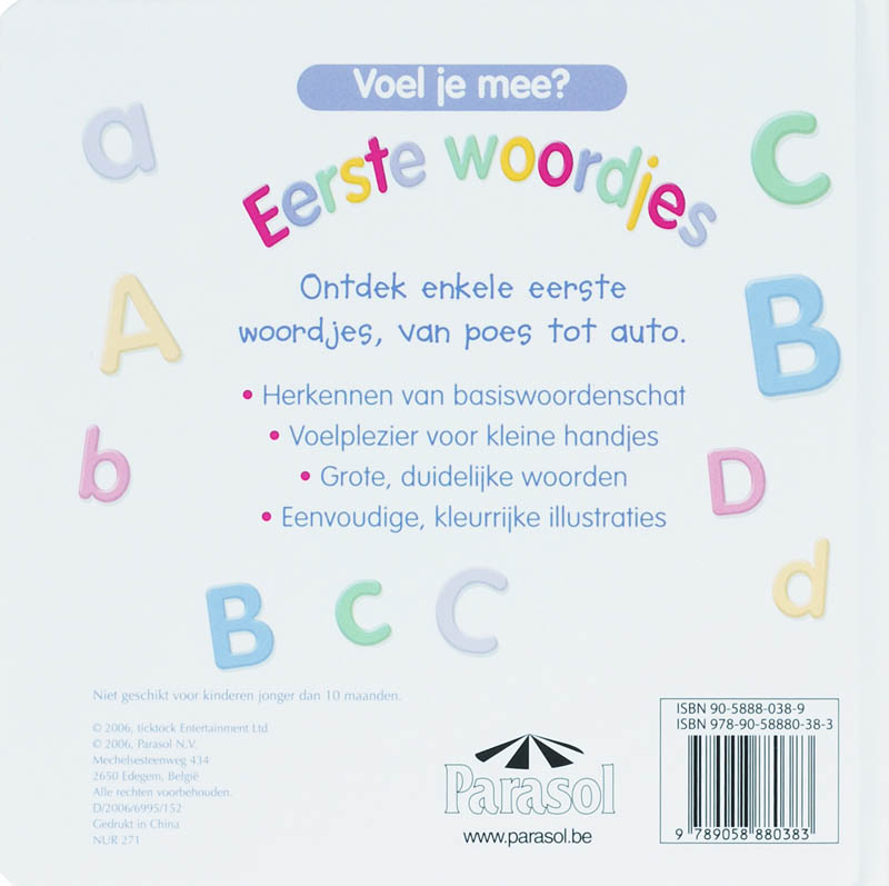 Achterkant van Eerste woordjes