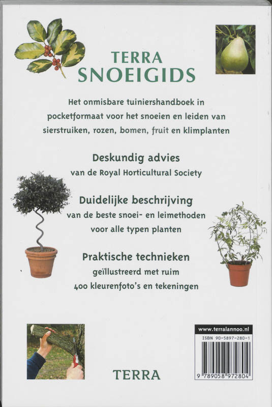 Achterkant van Terra snoeigids