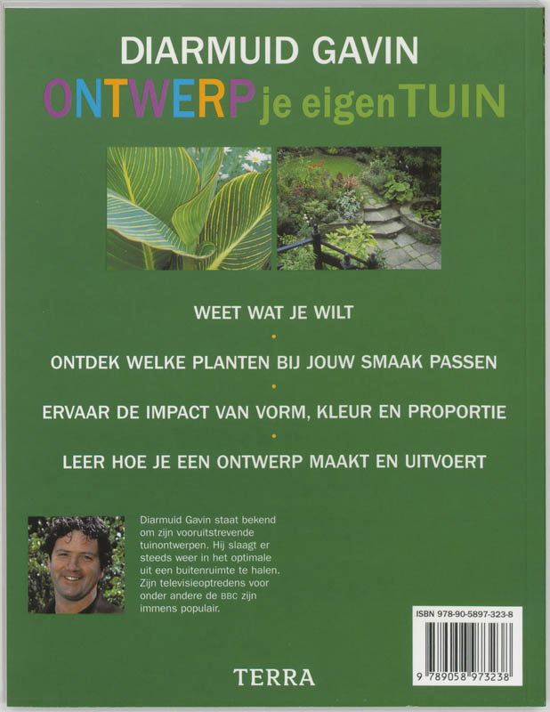 Achterkant van Ontwerp je eigen tuin