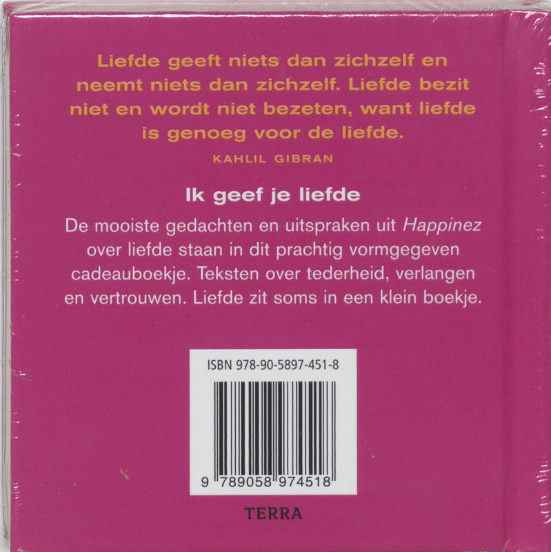 Achterkant van Ik geef je liefde