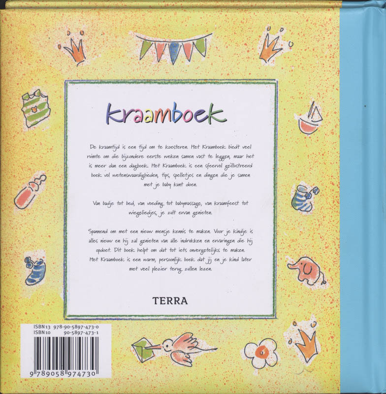 Achterkant van Kraamboek