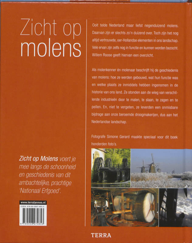 Achterkant van Zicht op molens