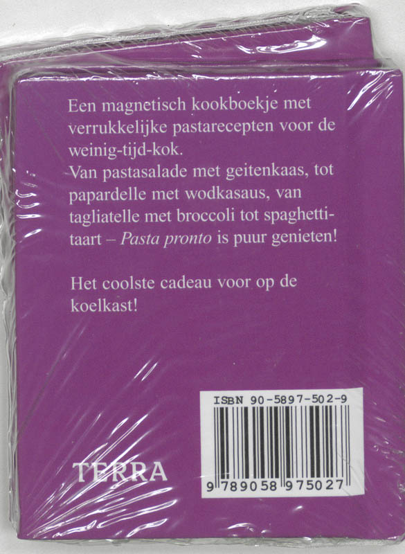 Achterkant van Pasta Pronto