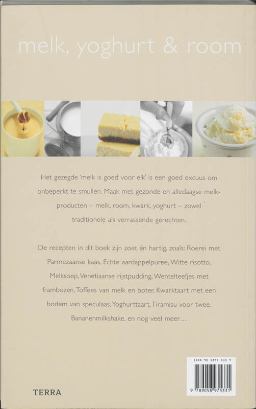 Achterkant van Melk, Yoghurt en Room