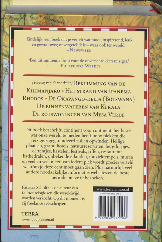 Achterkant van 1000 plekken die je echt gezien moet hebben