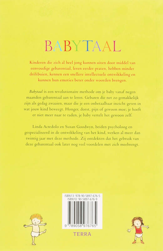 Achterkant van Babytaal
