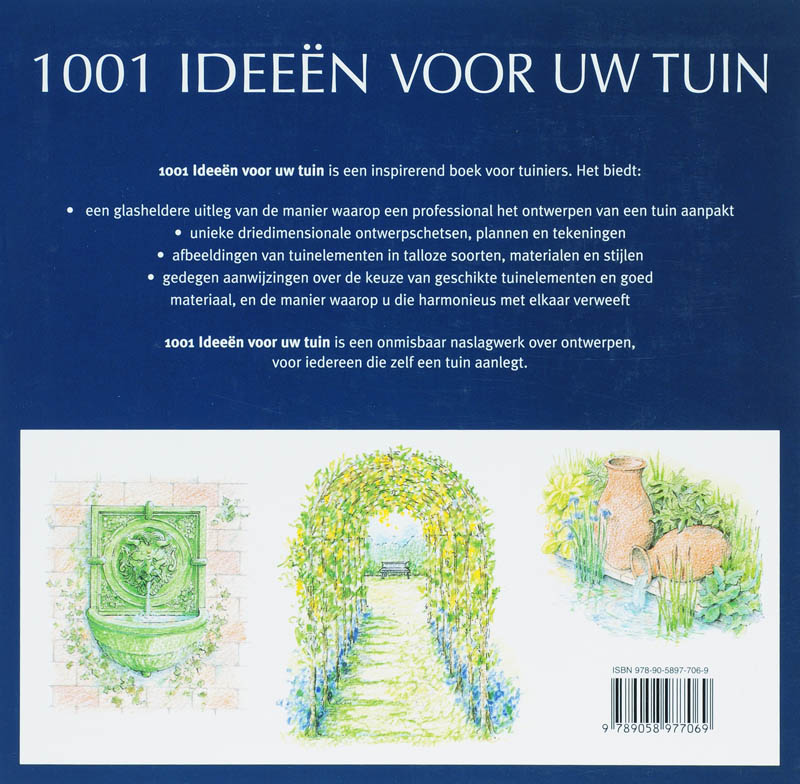 Achterkant van 1001 Ideeen voor uw tuin