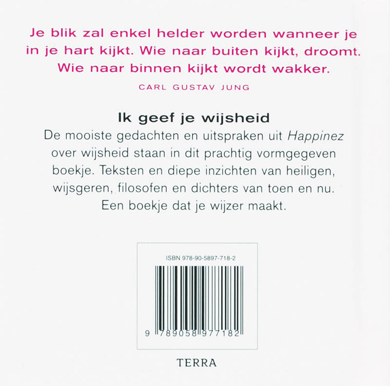 Achterkant van Ik geef je wijsheid
