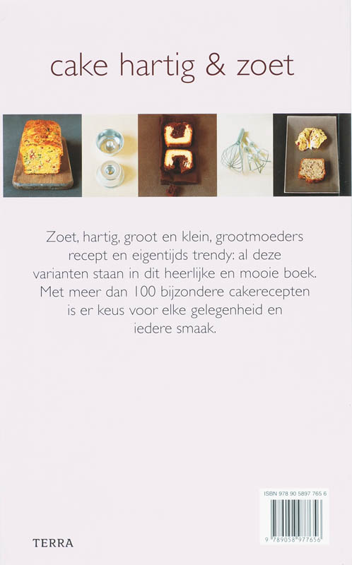 Achterkant van Cake hartig en zoet