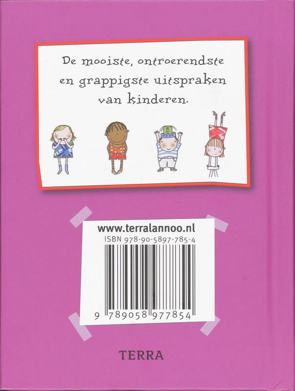 Achterkant van Voor de juf