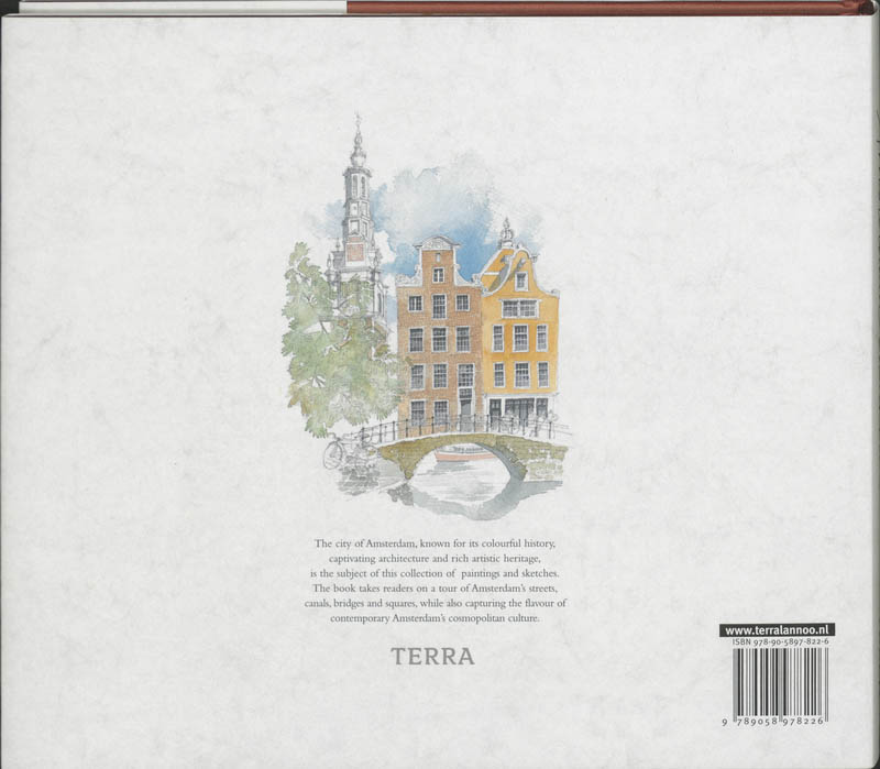 Achterkant van Amsterdam sketchbook