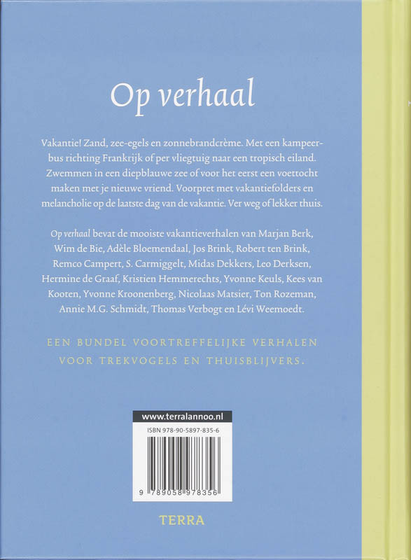 Achterkant van Op verhaal