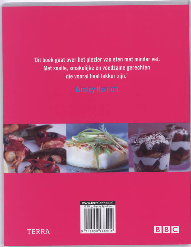 Achterkant van Snel en Slank