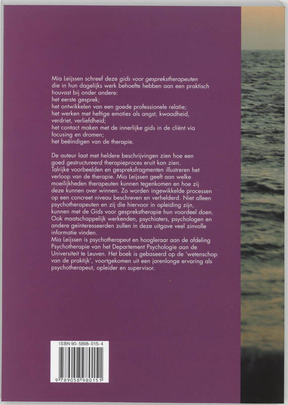 Achterkant van Gids voor gesprekstherapie