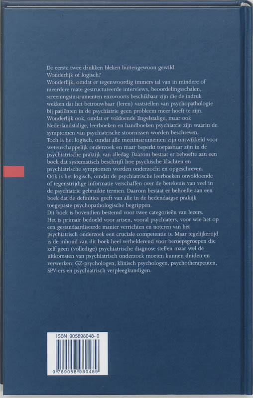 Achterkant van Het psychiatrisch onderzoek