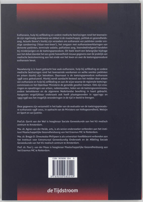 Achterkant van Medische besluitvorming aan het einde van het leven