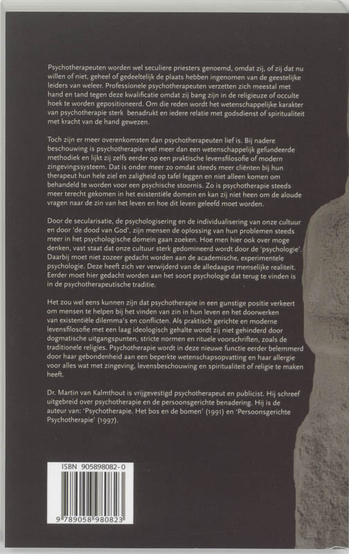 Achterkant van Psychotherapie en de zin van het bestaan