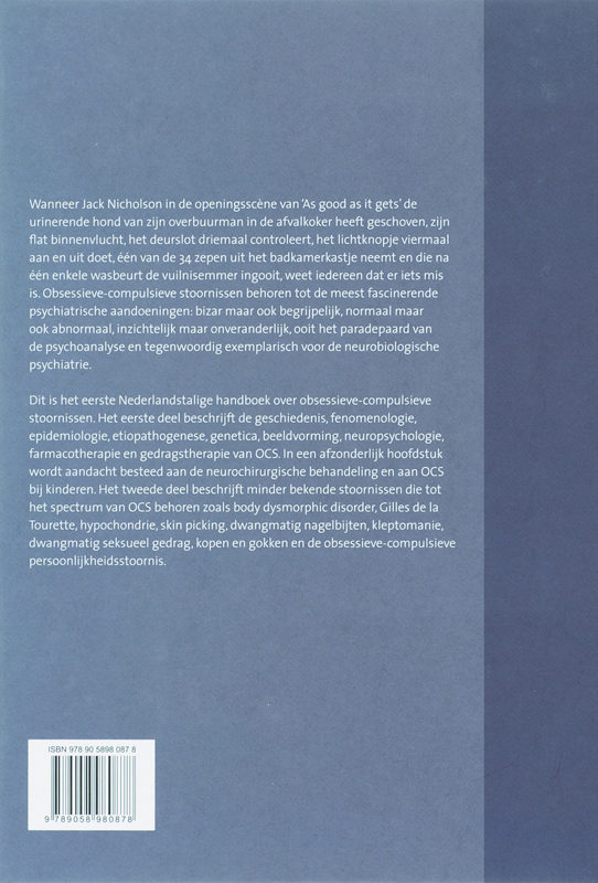 Achterkant van Handboek obsessieve-compulsieve stoornissen