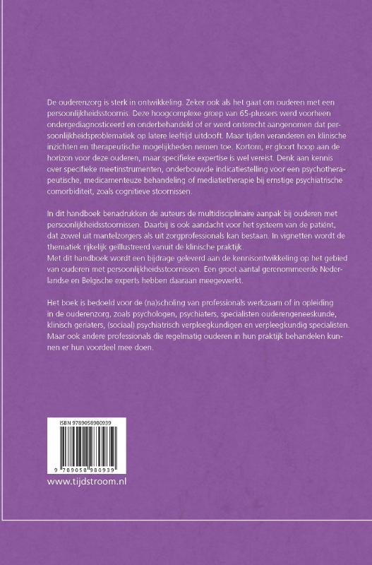 Achterkant van Handboek persoonlijkheidsstoornissen bij ouderen