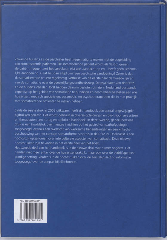 Achterkant van Handboek Somatisatie