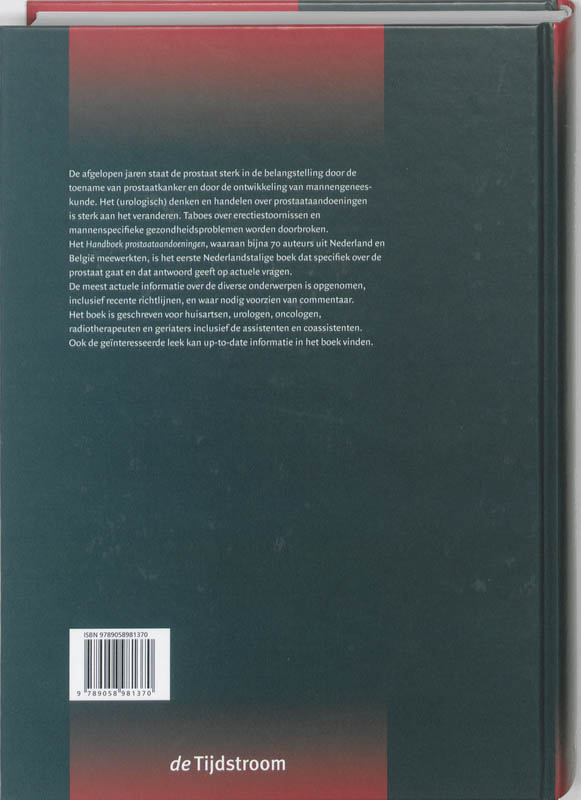 Achterkant van Handboek Prostaataandoeningen