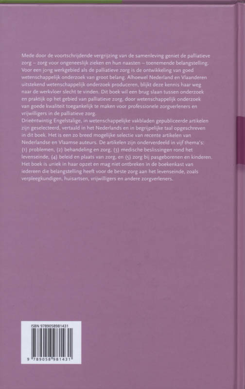 Achterkant van Palliatieve zorg