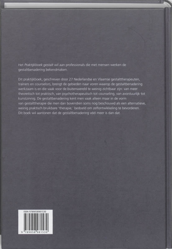 Achterkant van Praktijkboek gestalt