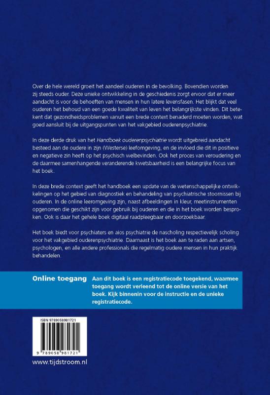 Achterkant van Handboek ouderenpsychiatrie