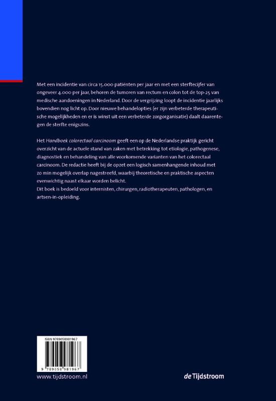 Achterkant van Handboek colorectaal carcinoom