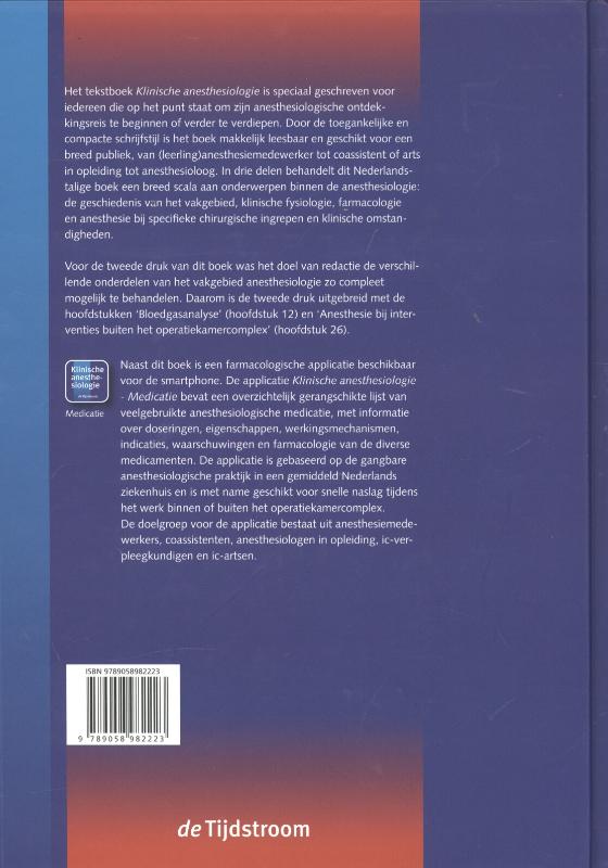 Achterkant van Klinische anesthesiologie