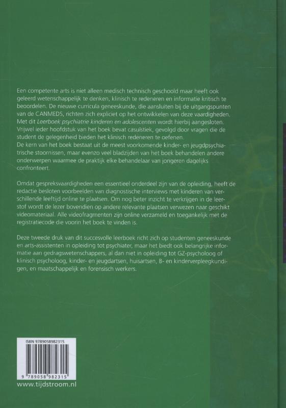 Achterkant van Leerboek psychiatrie kinderen en adolescenten