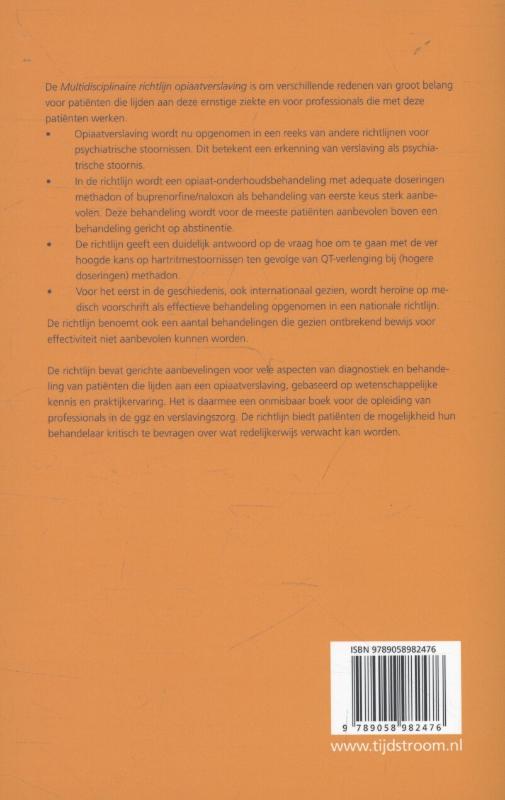 Achterkant van Multidisciplinaire richtlijn opiaatverslaving