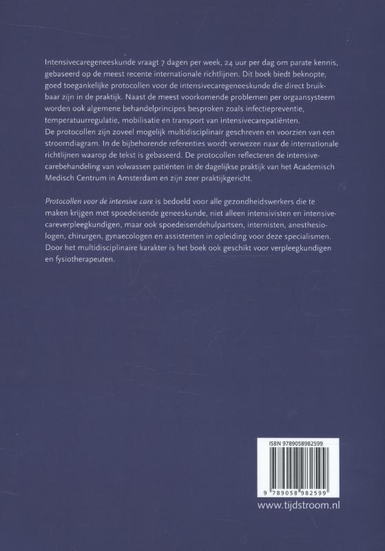 Achterkant van Protocollen voor de intensive care
