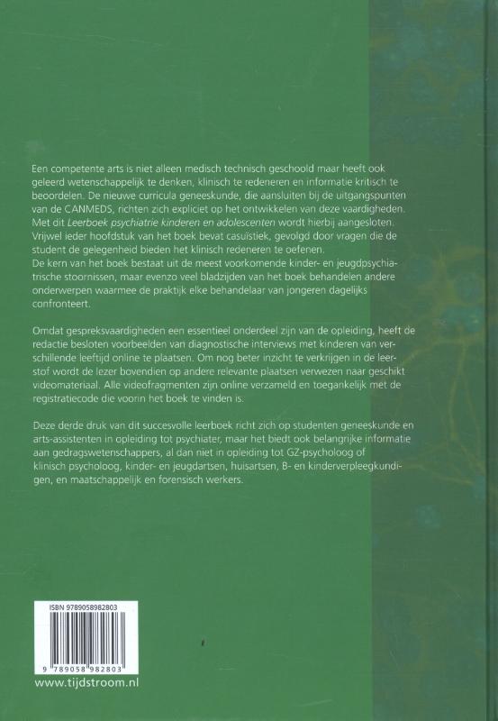 Achterkant van Leerboek psychiatrie kinderen en adolescenten