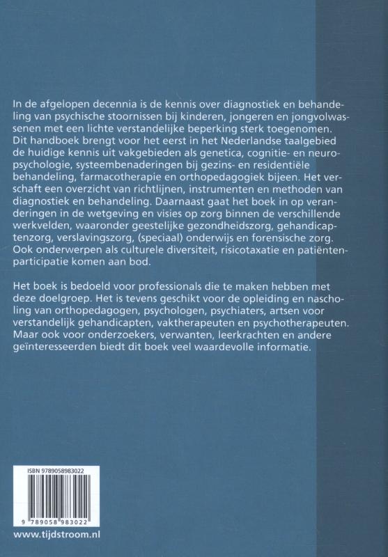 Achterkant van Handboek psychiatrie en lichte verstandelijke beperking