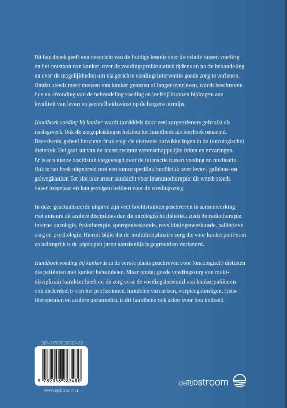 Achterkant van Handboek voeding bij kanker