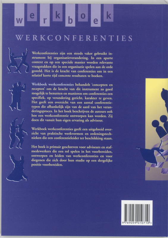 Achterkant van Werkboek werkconferenties