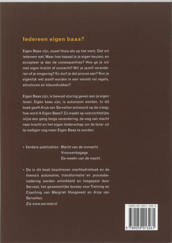Achterkant van Iedereen eigen baas?