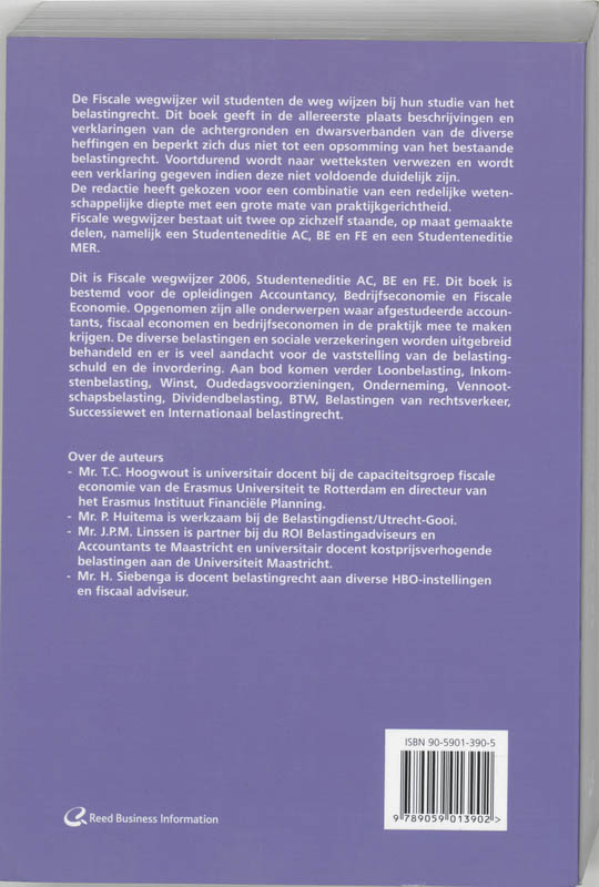 Achterkant van Studenteneditie AC, BE, en FE