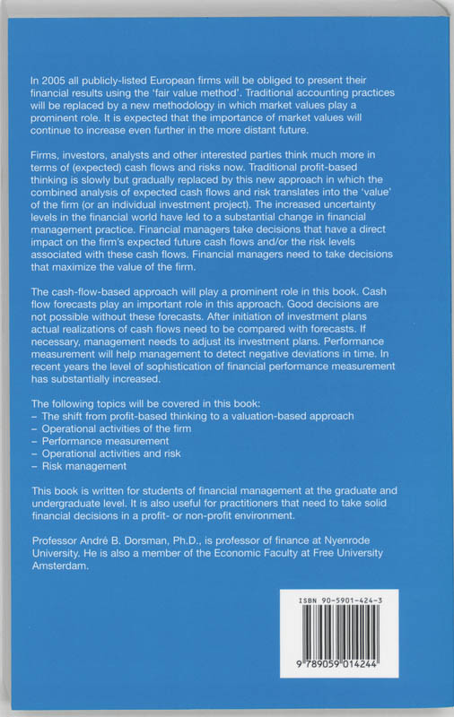 Achterkant van Corporate Financial Management