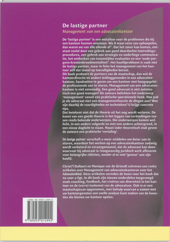Achterkant van De lastige partner