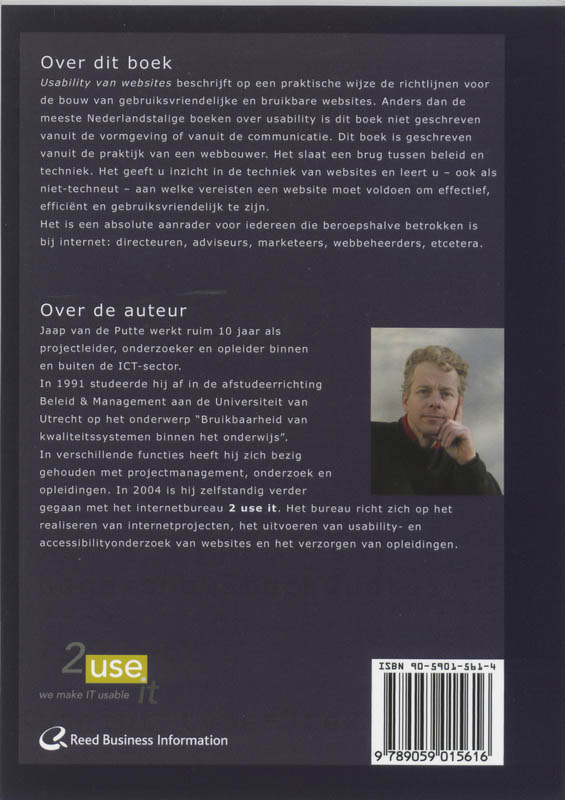 Achterkant van Usability van websites