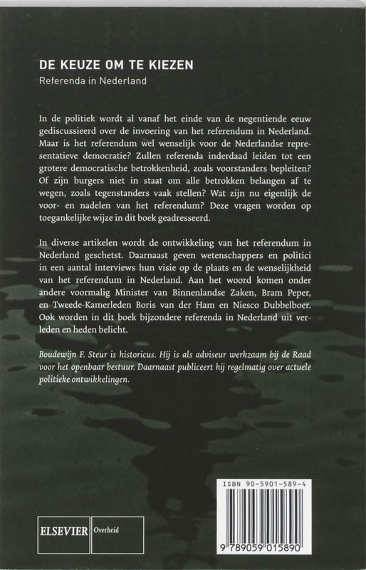 Achterkant van De keuze om te kiezen