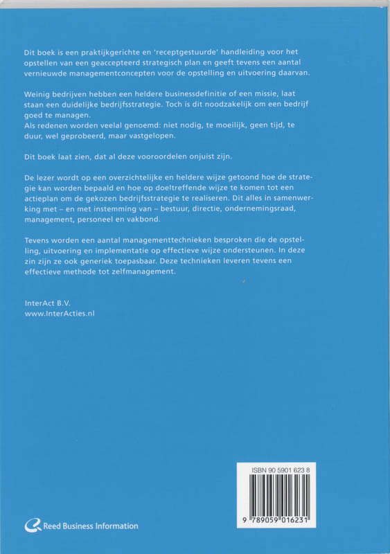 Achterkant van Strategie en Management